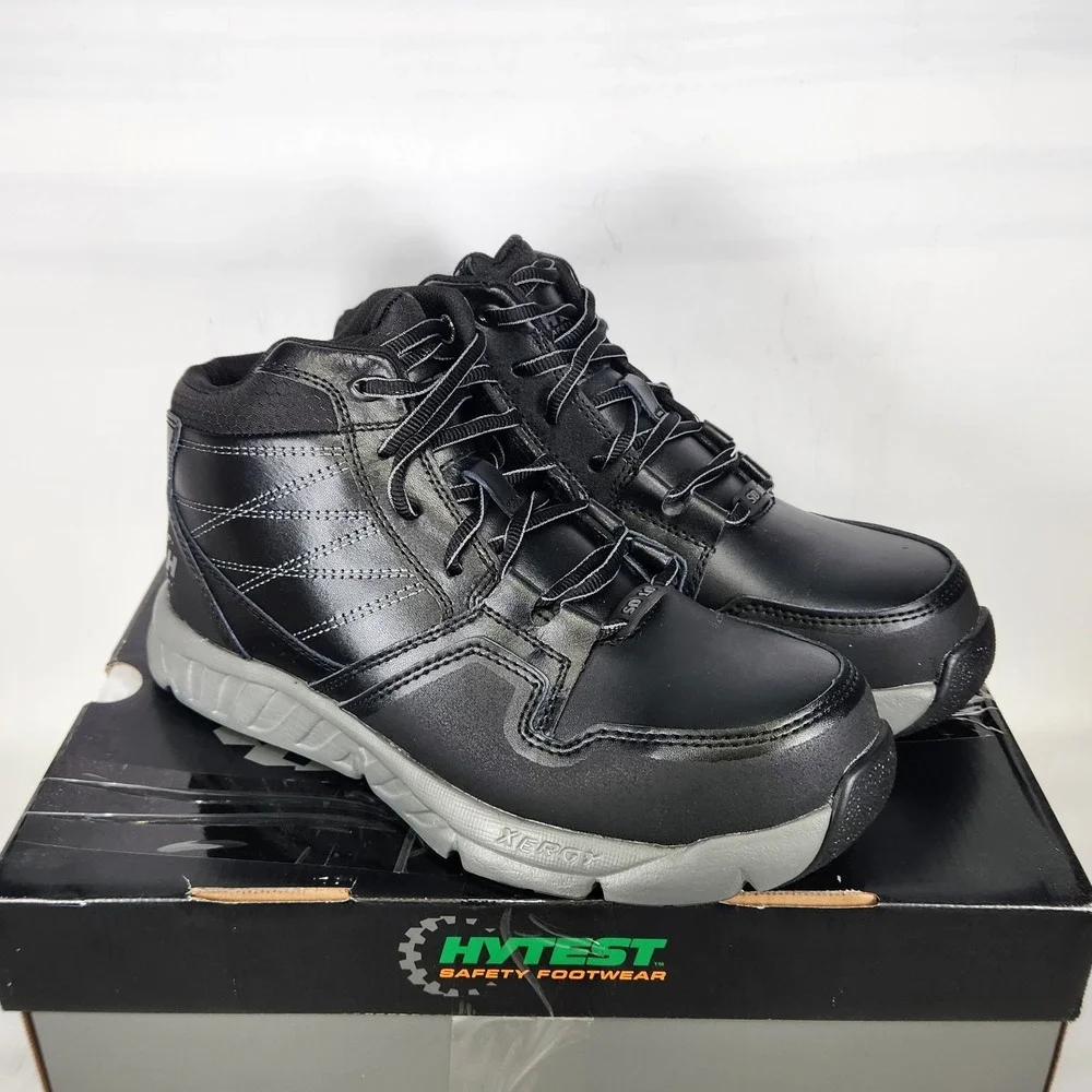Hytest Annex Mid Ath Nano Toe Work Boot Mens Size 9 Black Safety SD 10 K12320